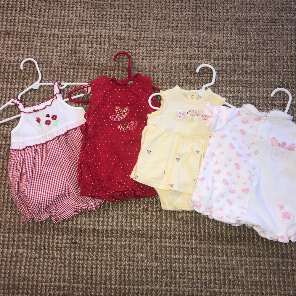 3-6m Girls spring summer rompers cute and casual